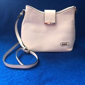 Bosalina White Faux-Leather Purse